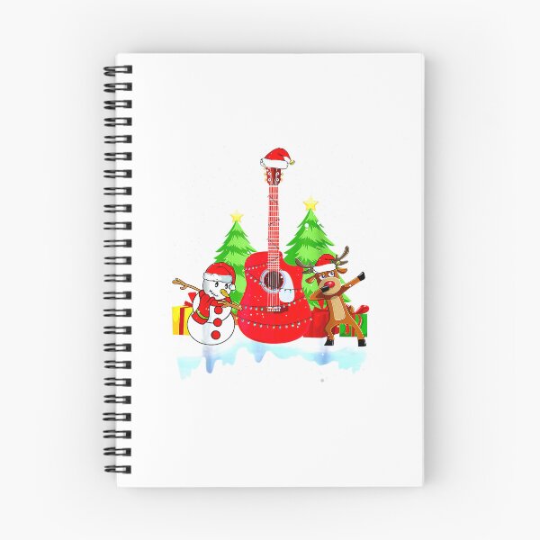 Aperçu de l'œuvre Décor d'arbre de lumières de Noël de guitare tamponnant le renne créée et vendue par TGMerwin.