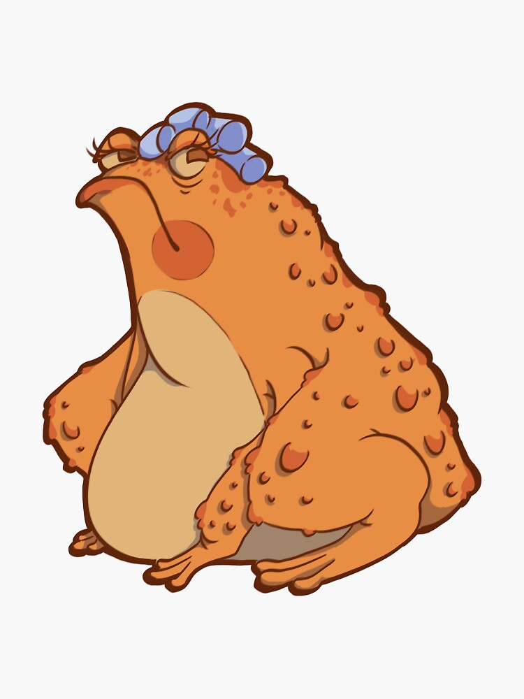"Old lady frog" Sticker for Sale by Emily-r-art | Redbubble