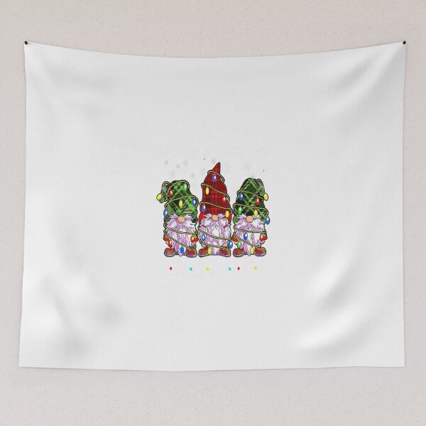 Item preview, Hanging With Gnomies Gnome Buffalo Plaid Red Light Christmas designed and sold by TGMerwin.