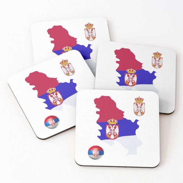 Item preview, Serbian Map Flag designed and sold by Tienda-Vane.