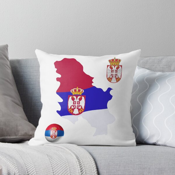 Item preview, Serbian Map Flag designed and sold by Tienda-Vane.