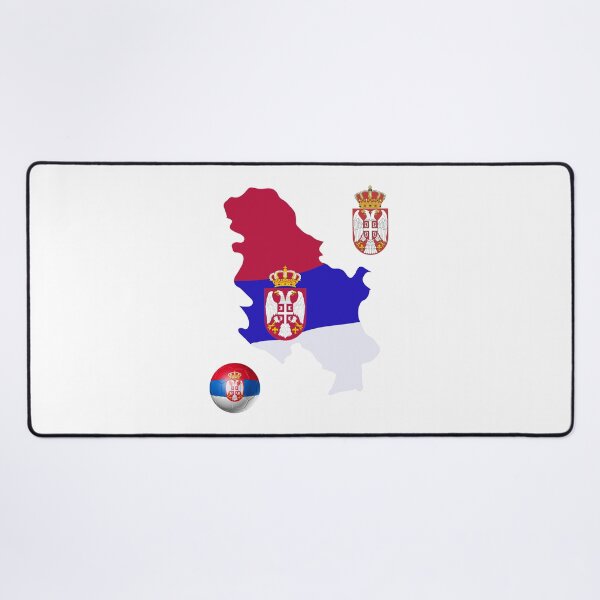 Item preview, Serbian Map Flag designed and sold by Tienda-Vane.