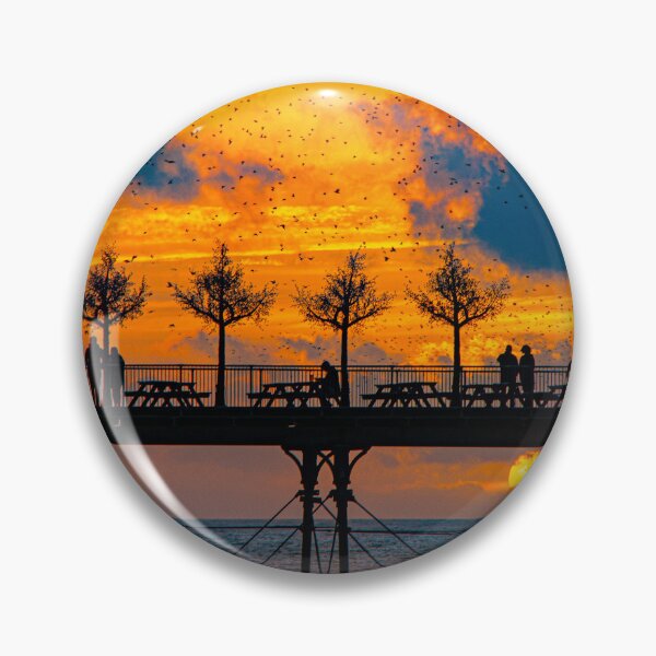 Item preview, Pier, Sunset, Murmuration - Aberystwyth designed and sold by adam-bullock.