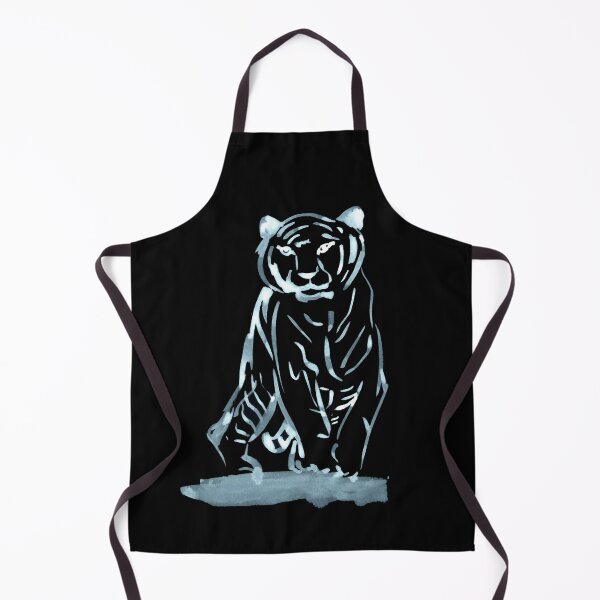Item preview, Approaching Tiger - Black and Blue designed and sold by Niina Niskanen.
