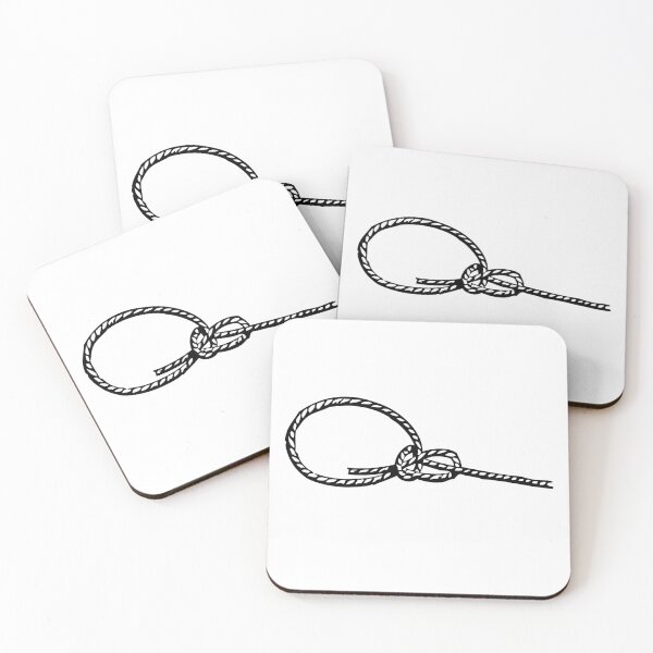 Item preview, Thin Bowline, Black on White designed and sold by TheTautLine.
