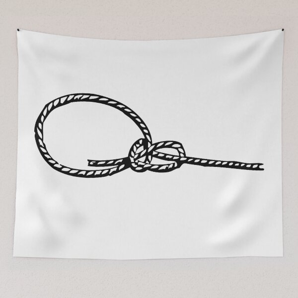 Item preview, Thin Bowline, Black on White designed and sold by TheTautLine.