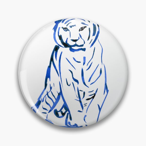 Item preview, Approaching Tiger - Blue  designed and sold by Niina  Niskanen.