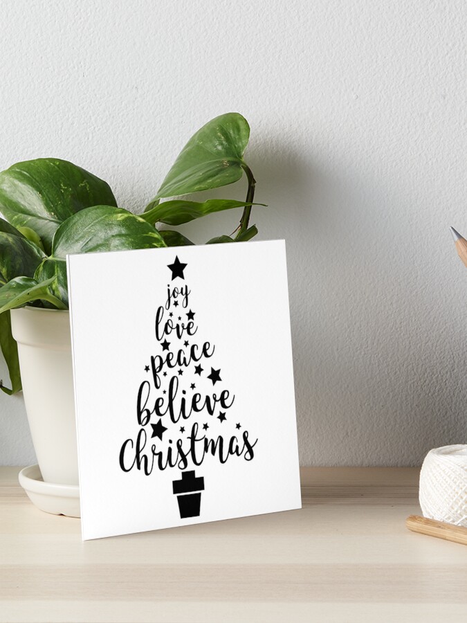 Joy Love Peace Believe Christmas Tree Word Sign Christmas -  Portugal