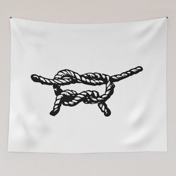 Item preview, Thicc Reef Knot, Black on White designed and sold by TheTautLine.