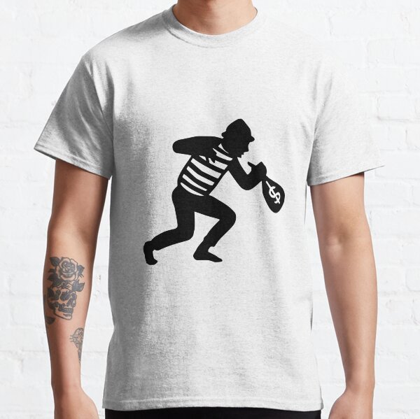 Thief runs away with money Classic T-Shirt