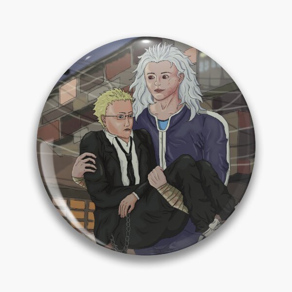 Item preview, strong devil lady and some blonde guy (with background) designed and sold by DrawberryUwU.