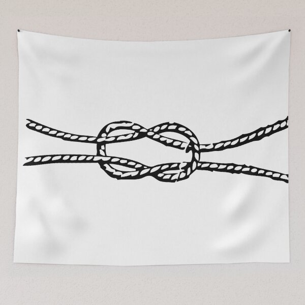 Item preview, Loop to Loop/Reef Knot, Black on White designed and sold by TheTautLine.