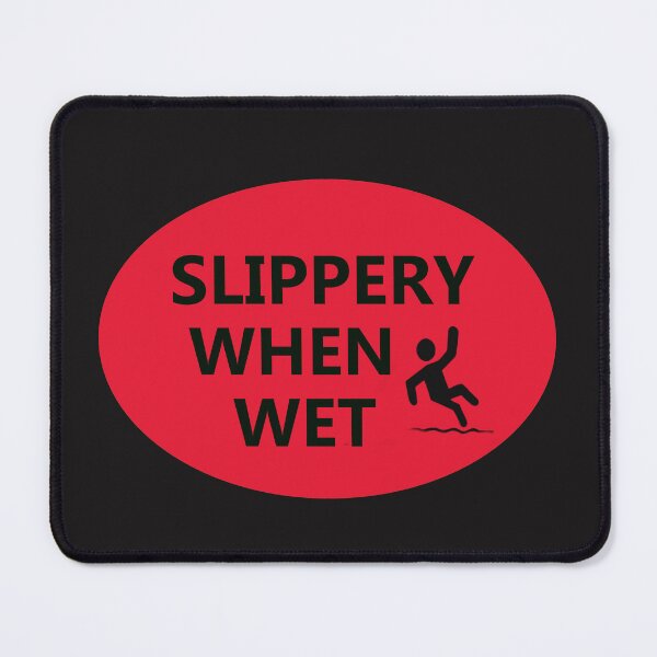 Item preview, SLIPPERY WHEN WET Industrial style sign designed and sold by lobodelnoir.