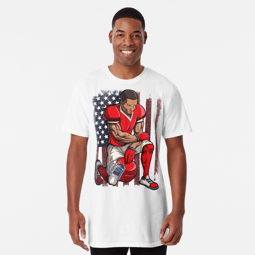 Colin Kaepernick Taking Knee On Mouth Trump T-Shirt - TeeNavi