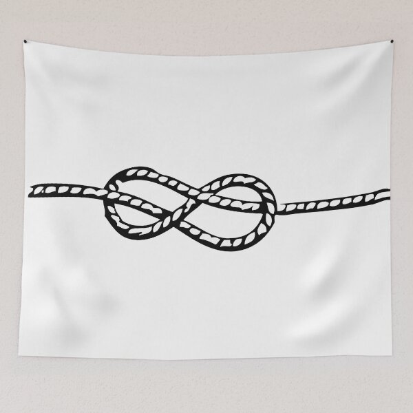 Item preview, Figure 8 Knot, Black on White designed and sold by TheTautLine.