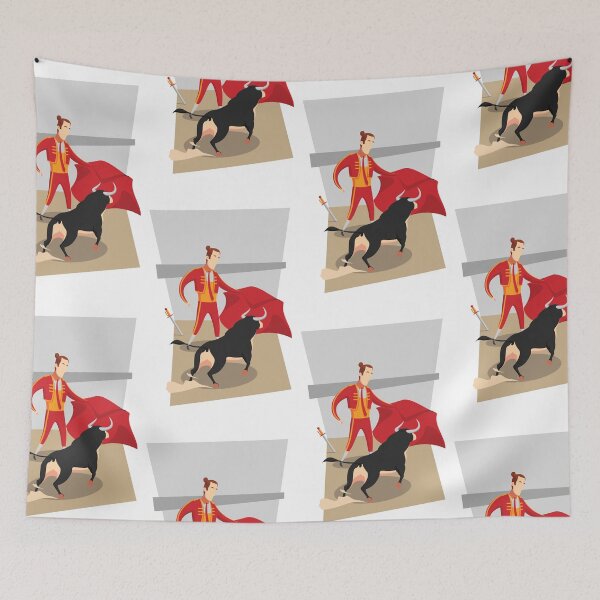 Item preview, The Running Of The Bulls Illustration designed and sold by zoripet Store.