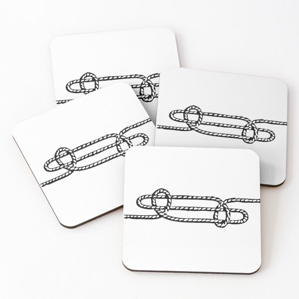 Item preview, Sheepshank Knot, Black on White designed and sold by TheTautLine.
