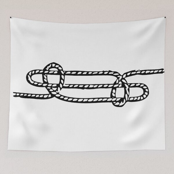 Item preview, Sheepshank Knot, Black on White designed and sold by TheTautLine.