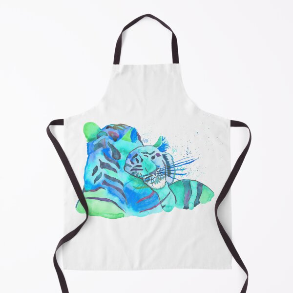 Item preview, Cuddling Tigers - Tropical Turquoise designed and sold by Niina Niskanen.