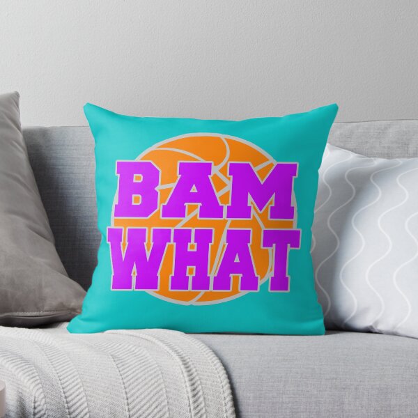 Bam What Basketball Throw Pillow
