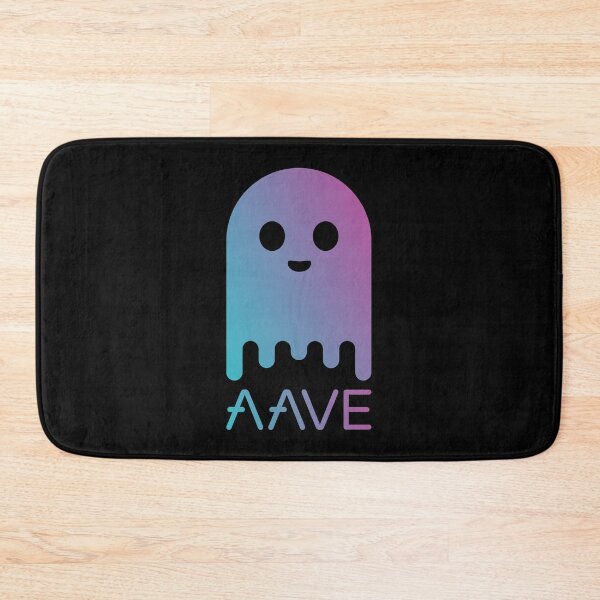 Item preview, Aave AAVE Crypto Altcoin - Clean Gradient Ghost Character with Text Logo designed and sold by CryptoMoods.