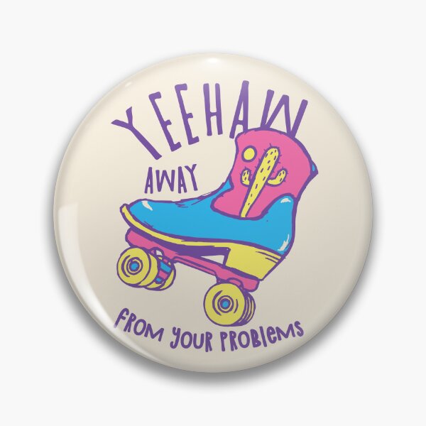 Item preview, YeeHaw lejos de tus problemas | Funny Adulting Yee Haw Cowboy Boot Roller Skater Boots MEME designed and sold by Any Color Designs.