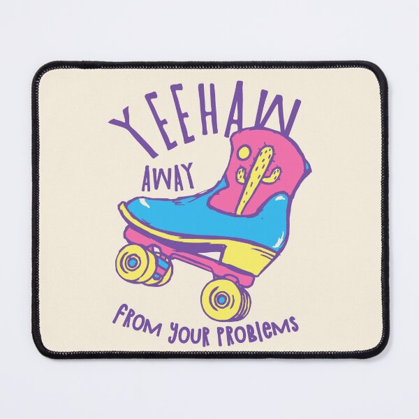 Item preview, YeeHaw Away From Your Problems | Funny Adulting Yee Haw Cowboy Boot Roller Skater Boots MEME designed and sold by Any Color Designs.
