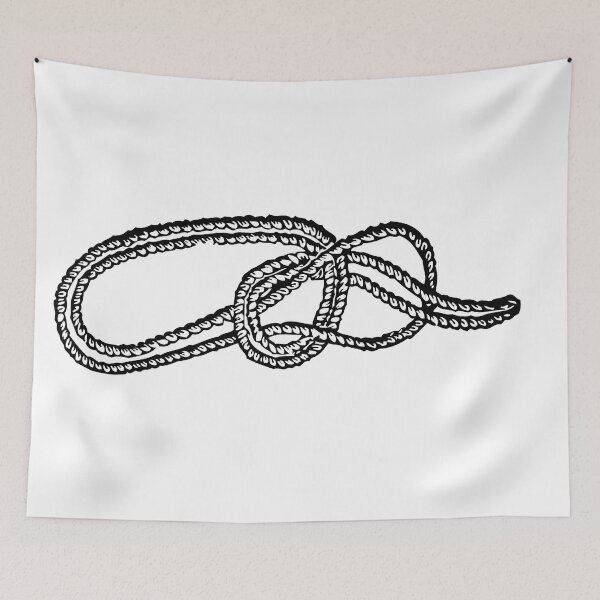 Item preview, Bowline on a Bight, Black on White designed and sold by TheTautLine.