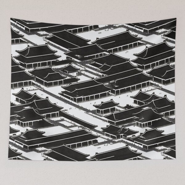 Item preview, Forbidden City Oriental Chinese Cityscape Pattern designed and sold by speedrunner.
