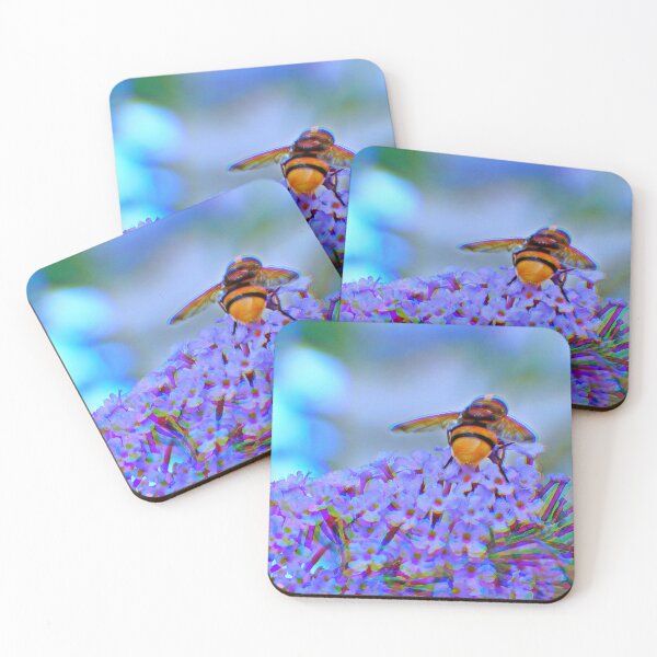 Item preview, Psychedelic Bee On Distorted Flowers designed and sold by Stonio.