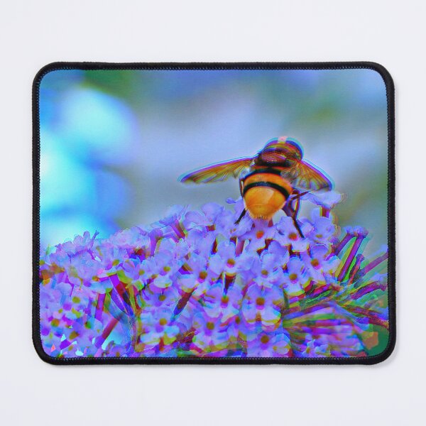 Item preview, Psychedelic Bee On Distorted Flowers designed and sold by Stonio.