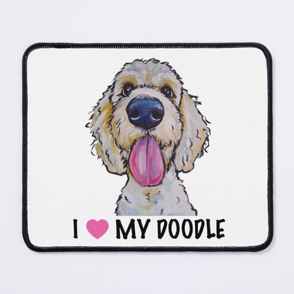 Item preview, I Love My Doodle, Golden Doodle Art, Doodle Shirt designed and sold by leekellerart.
