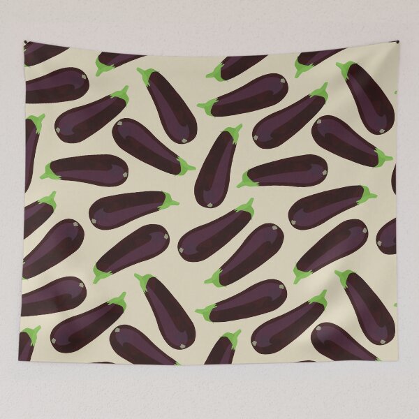 Item preview, Aubergine - eggplant pattern designed and sold by knappidesign.