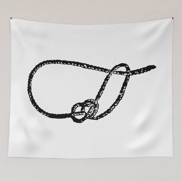 Item preview, Running Bowline, Black on White designed and sold by TheTautLine.