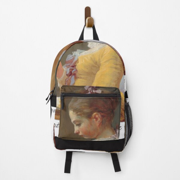 Item preview, Reading about fictional men to give me false expectations- Art History Sticker - Jean Honore Fragonard - designed and sold by Clowngirlprints.