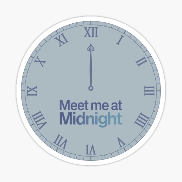 Mitternacht Taylor Swift Uhr Sticker