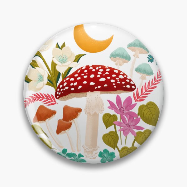 Item preview, Mushrooms and Flowers  designed and sold by adriennelewisb.