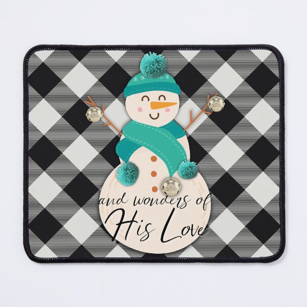 Item preview, Sabrina Farmer Art - Christmas Snowman - Wonders of His Love - pompoms designed and sold by sabrinart42.