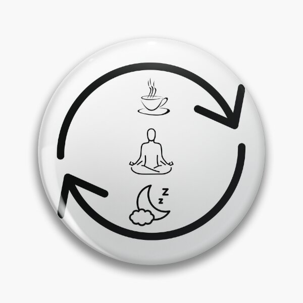 Item preview, coffee yoga sleep repeat designed and sold by take-it-simple.