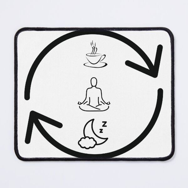 Item preview, coffee yoga sleep repeat designed and sold by take-it-simple.