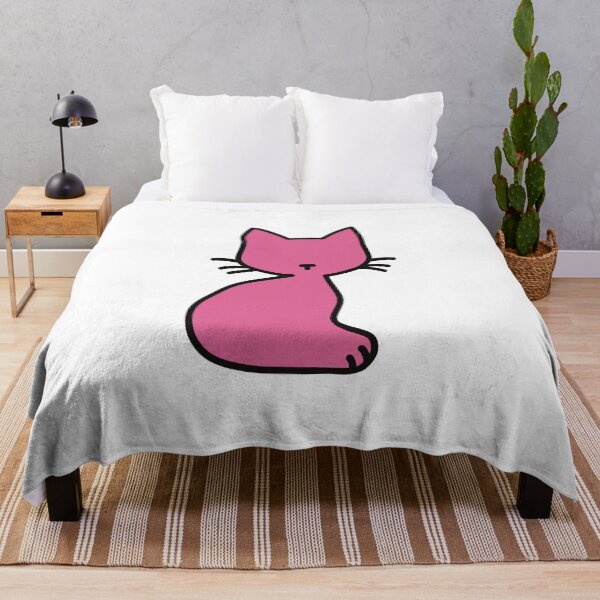 Item preview, Black outline pink cat design designed and sold by Krista Robertson.