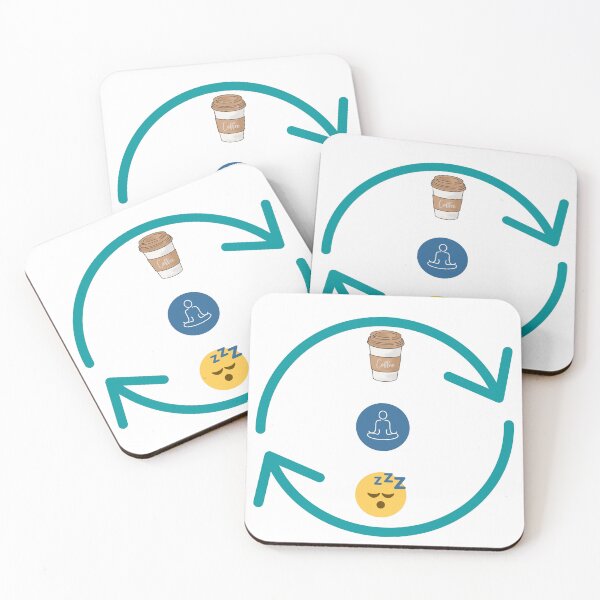 Item preview, coffee yoga sleep repeat colorful designed and sold by take-it-simple.