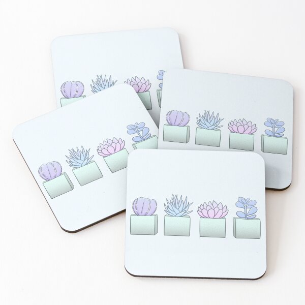Item preview, Row of Pastel Succulents designed and sold by kabocha-chan.