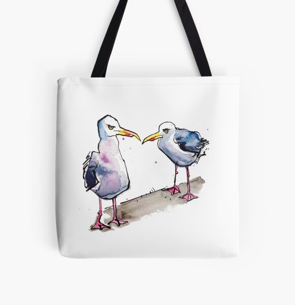 Suspicious minds - seagull design All Over Print Tote Bag