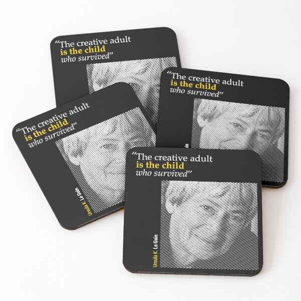 Item preview, Ursula K. Le Guin's Portrait with a Creativity Quote (inverse) designed and sold by emotica.