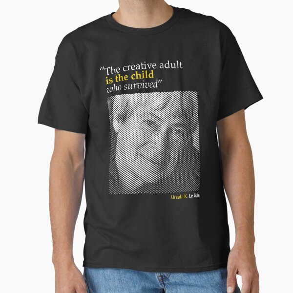 Item preview, Ursula K. Le Guin's Portrait with a Creativity Quote (inverse) designed and sold by emotica.