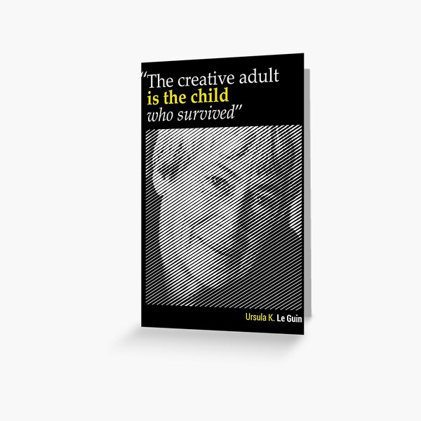 Item preview, Ursula K. Le Guin's Portrait with a Creativity Quote (inverse) designed and sold by emotica.