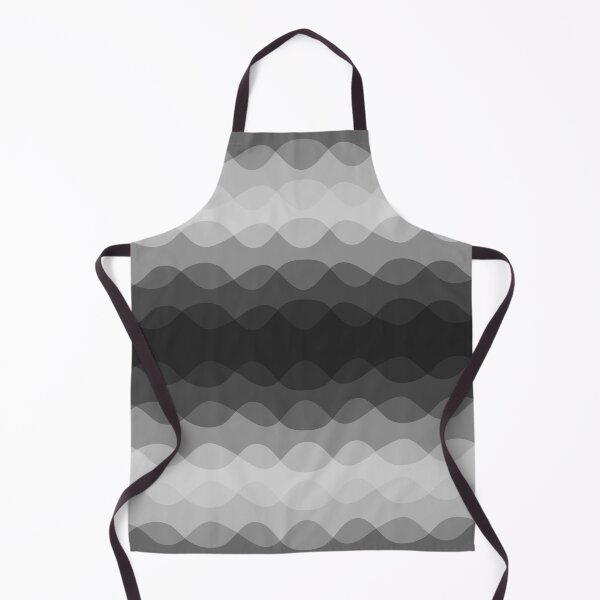 Item preview, Grayscale Overlapping Wavy Line Stripe Horizontal Pattern designed and sold by All-Black-White.