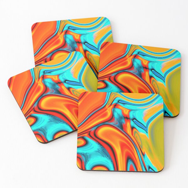 Item preview, Vivid Modern Southwest Hipster Turquoise Orange Swirls designed and sold by skolfid brows ⭐⭐⭐⭐⭐ (5.0).