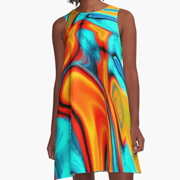 Item preview, Vivid Modern Southwest Hipster Turquoise Orange Swirls designed and sold by skolfid brows ⭐⭐⭐⭐⭐ (5.0).